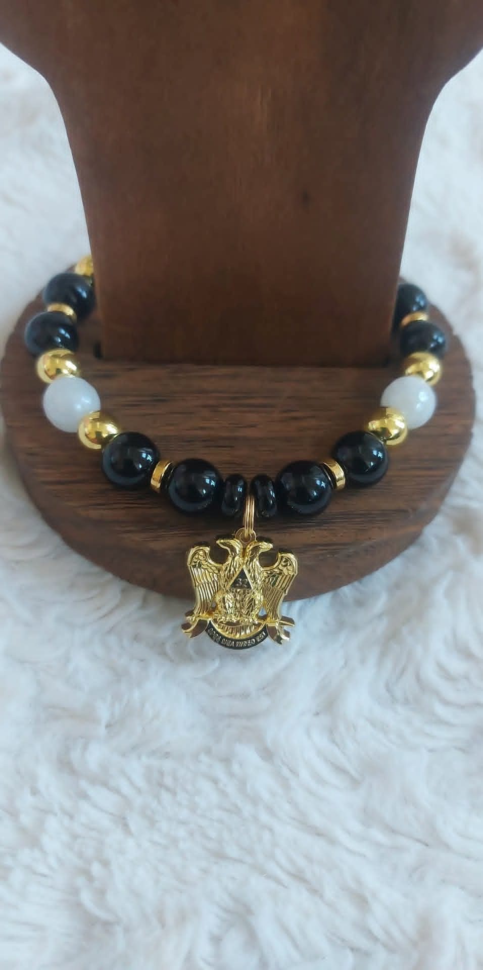 Double Eagle Onyx & Jade Bracelet
